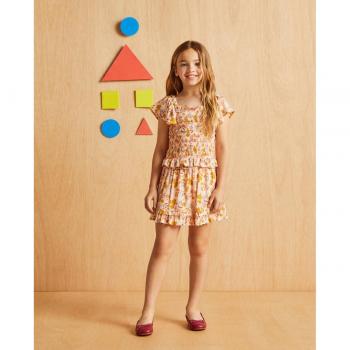 Falda de niña con lúrex estilo smock Coconut