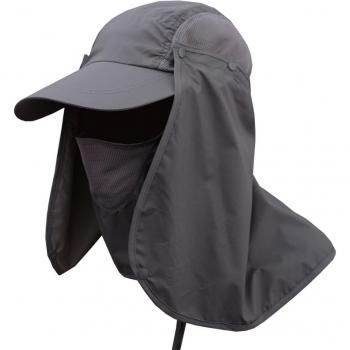 Unisex-Sommerhut mit Gesichtsschutz – UV-Klappen-Kappe