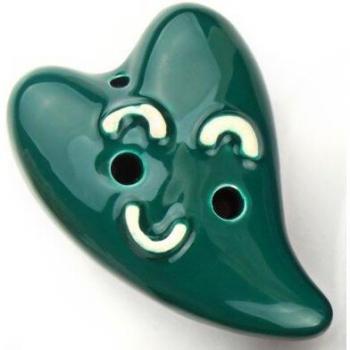 Heart-Shaped 6-Hole Ocarina - Ceramic Pendant for Beginners