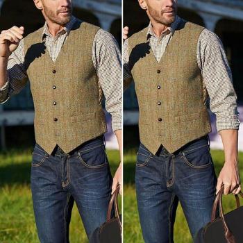 Men's Vintage Wool Blend Vest