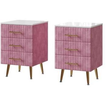 Set Comodini Rosa Vicco 41x62 cm – 2 pezzi