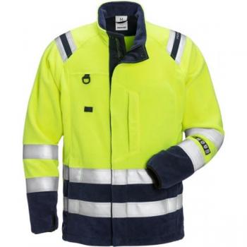 Flamestat HighVis Fleecej. Kl.3,Warnsch.-gelb/marine