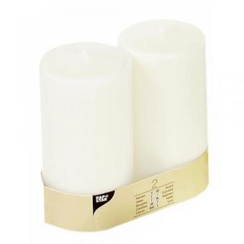 Set di 2 Candele Bianche Ø 80 x 150 mm
