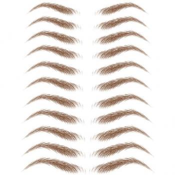 INF Autocollants sourcils faux tatouage 11 paires Marron