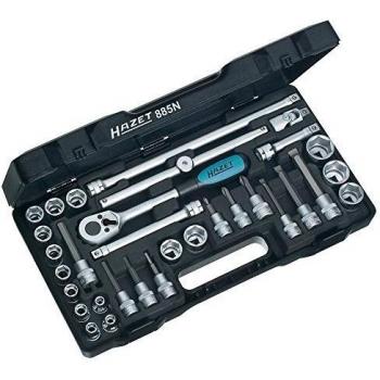 Steckschlüsselsatz 885N, 32-teilig, Schlüsselweiten 6-22mm, HAZET