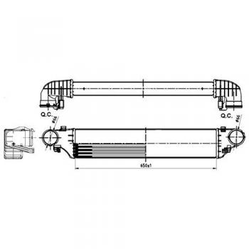 NRF Ladeluftkühler für Mercedes C-Klasse, CLC-Klasse und CLK
