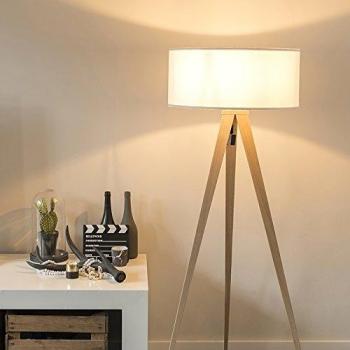 Tripode lumineux QAZQA en blanc