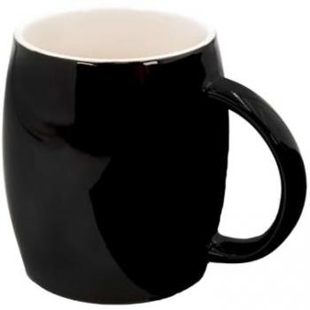 Set Tasse & Cuillère Intirilife Porcelaine Noire 400 ml – Cadeau Original