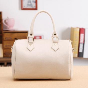 Bolsa de Hombro de Cuero Rojo para Mujer
