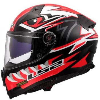Buntri Casco LS2 FF811 Vector II Negro Blanco Rojo (2XS)
