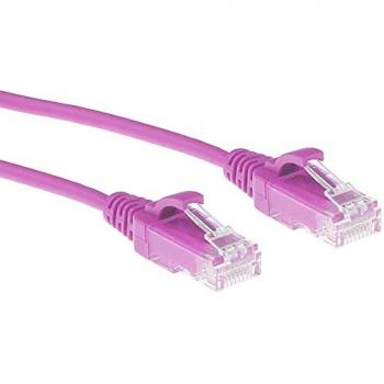 ACT Rosa 3 Meter LSZH U/UTP CAT6 Datacenter Slimline Patchkabel snagless mit RJ45 Steckern