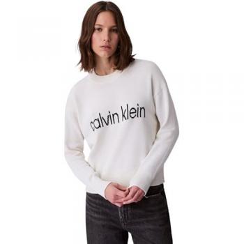 Strickpullover CALVIN KLEIN JEANS mit Rundhalsausschnitt, L, unifarben
