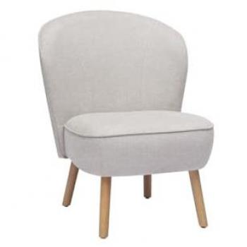 Sedia Luminosa Velluto Beige Legno Chiaro