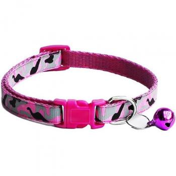 Collier de chien camouflage en polyester avec cloche - 1 pièce