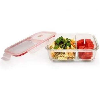 Recipiente Rectangular de Vidrio Dividido 1360 ml