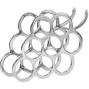 Porte-Bouteilles VidaXL Aluminium Solide 50x15x34 cm – Argenté