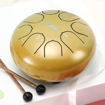 6-Inch Alloy Steel Tongue Drum 8 Tones with Mallets and Storage Bag SEC88