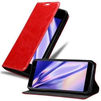 Cubierta Magnetica con Tarjeta en Rojo Manzana – Wiko Lenny 5