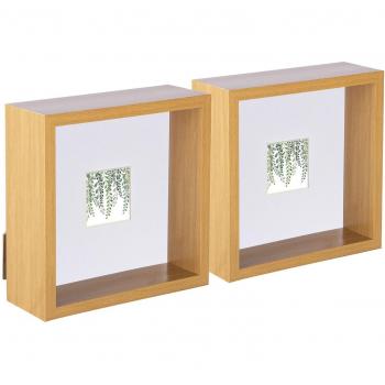 Nicola Spring 6x6 3D Deep Box Photo Frames 2x2 x5