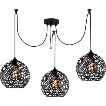 Colgante de 3 luces Fellini MR-897 negro