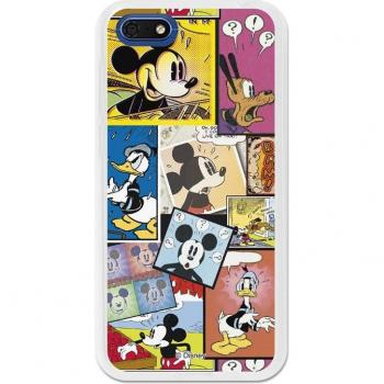 Custodia Ufficiale Disney Mickey Comic per Huawei Y5 2018 Trasparente Taglia Unica