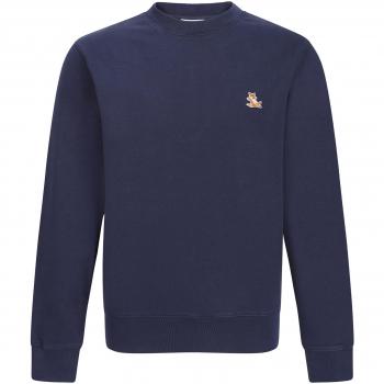 Maison Kitsuné Men's Blue Chillax Patch Sweatshirt