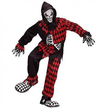 WD-WDM08746 costume evil jester clown rosso nero 5/7