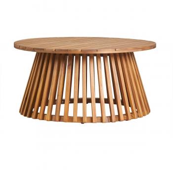 Tavolino da giardino rotondo in legno D80 cm - NASSAU