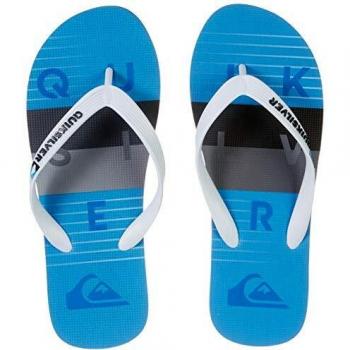 Quiksilver Molokai Word Block Tongs pour Homme Blanc/Gris/Bleu 42 EU