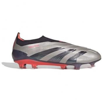 Adidas Predator 24 Elite Laceless Firm Ground Black & Silver Size 6