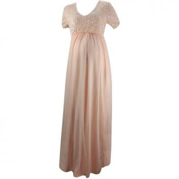 Robe grossesse courte manches paillette