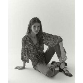 Tintoretto Blusa estampada de manga larga
