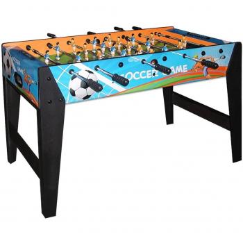 Tavolo calcio Garlando F-Zero con aste in metallo blu retrattili