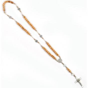 Knoten Rosenkranz aus Holzperlen