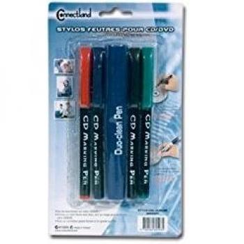Stylos pour CD/DVD 4 teintes et correcteur