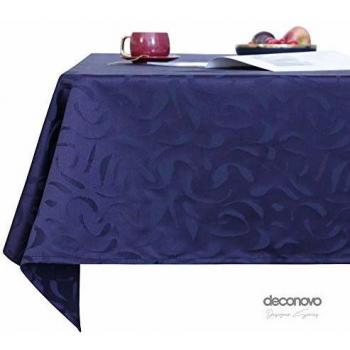 Tessuto Jacquard Antimacchia Copritavolo 130x220 – Blu Scuro