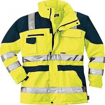 Warnparka, Gr. XL, gelb/blau