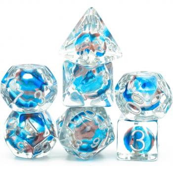 7-Piece Polyhedral Glass Dice Set for D&D
