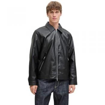 Cazadora Hombre Polipiel Jack & Jones en Color Noche