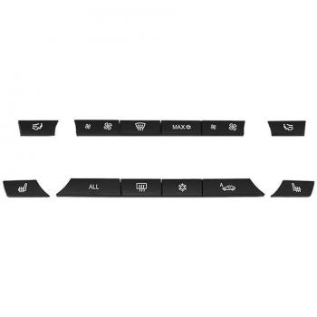 Ensemble de 12 Capuchons de Boutons pour Panneau de Chauffage F07 GT / F10 / F11 F01 / F02 Noir
