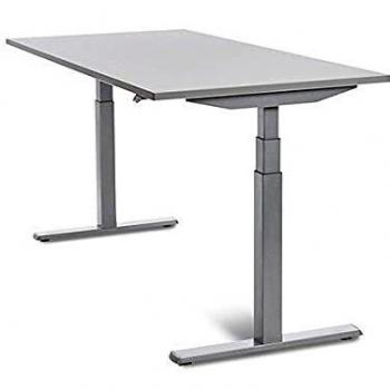 MESA DE OFICINA REGULABLE EN ALTURA ELECTRÓNICA E-TABLE 160X80CM GRIS