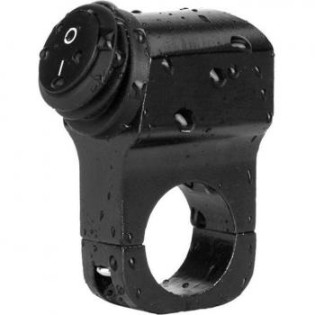 Interruptor retro de encendido/apagado para manillar de moto, aleación de aluminio, 12-60V, tres posiciones, no impermeable, sin lámpara