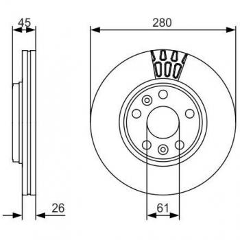 BOSCH Bremsscheibe für Mercedes-Benz 0 986 479 576