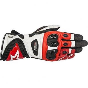Guanti Moto in Pelle Alpinestars Supertech Nero Bianco Rosso XL