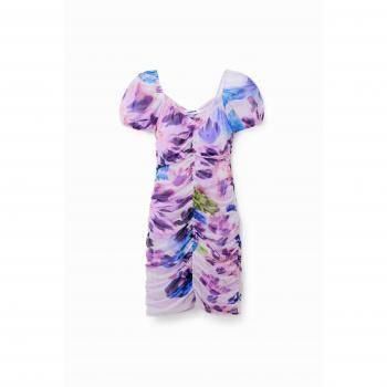 Abito corto arricciato slim fit M. Christian Lacroix viola