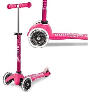 Micro Kickboard Mini Deluxe Scooter LED Pink MMD075