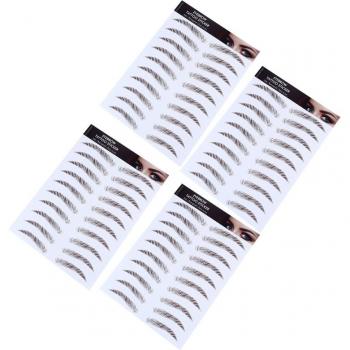 Autocollants de sourcils réalistes - 4 pièces 6D