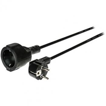 CABLEPELADO Cable alargador de alimentación Schuko Macho a Hembra 2m Negro