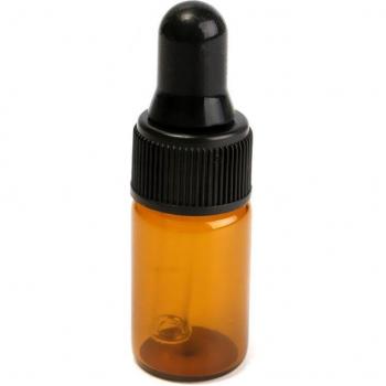 Flacon compte-gouttes en verre ambré 3ml