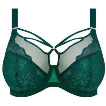 Soutien-gorge à bonnette vert foncé en coton